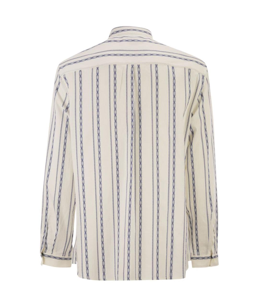 BRUNELLO CUCINELLI Белая хлопковая кэжуал рубашка, фото 2