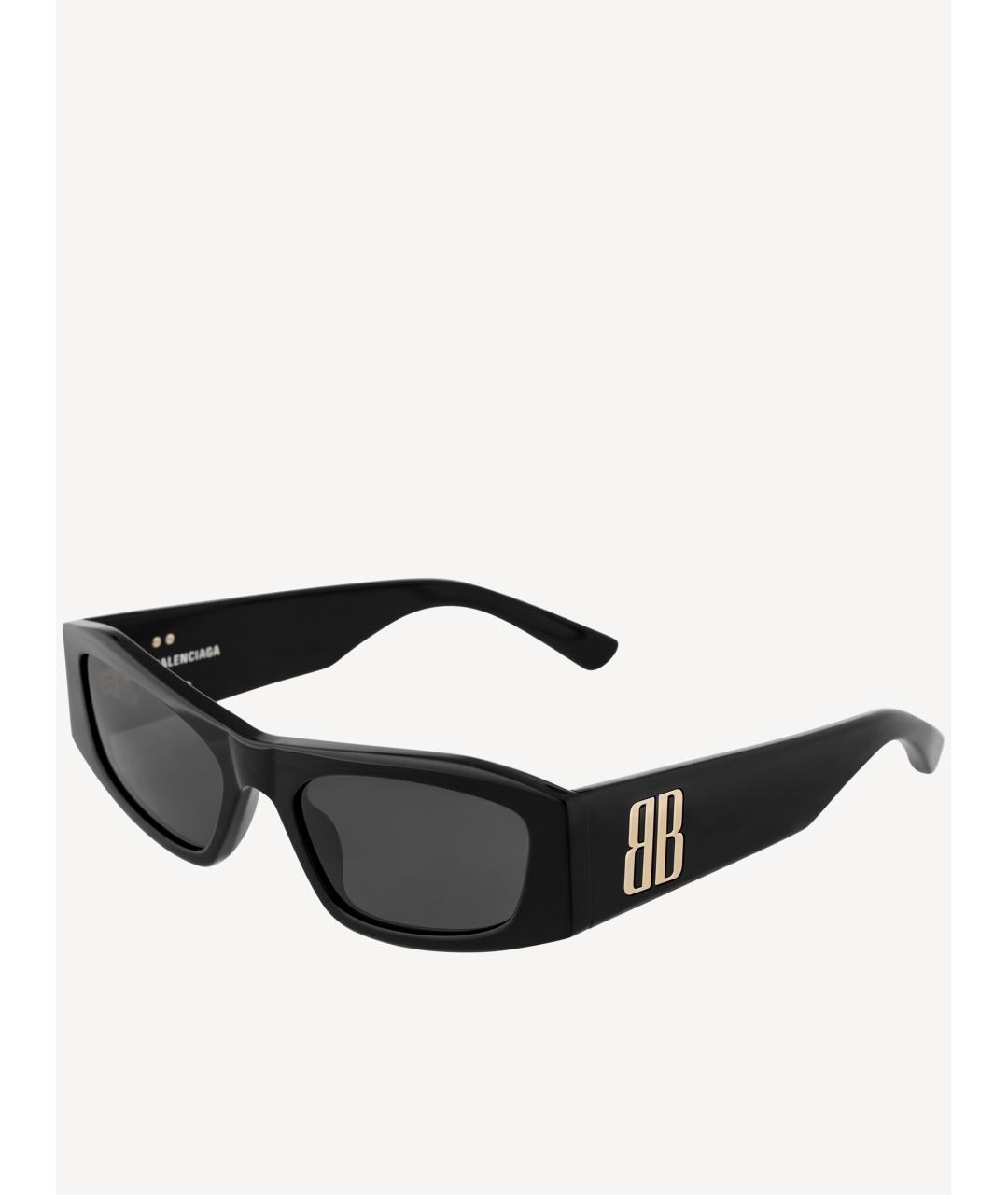BALENCIAGA Черные пластиковые солнцезащитные очки, фото 4
