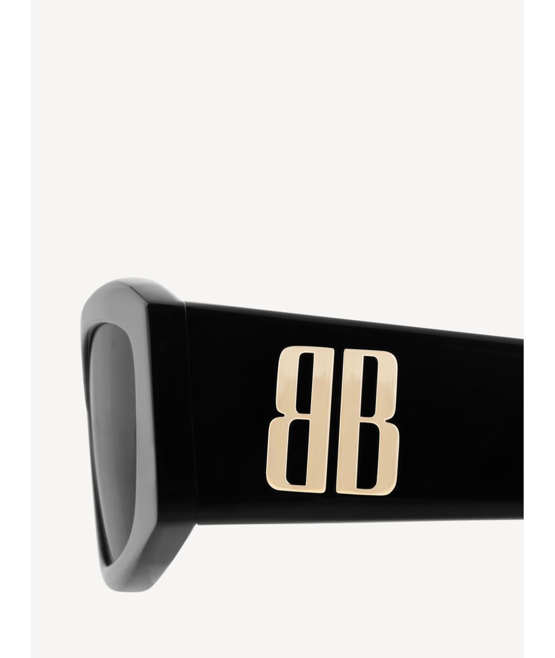 BALENCIAGA Черные пластиковые солнцезащитные очки, фото 5