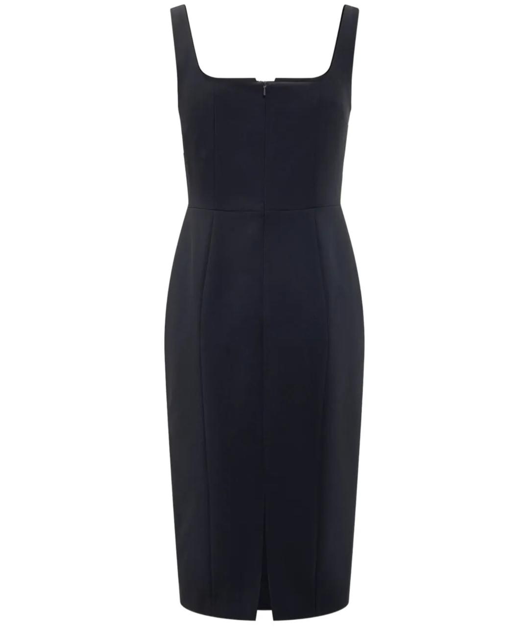 MAX MARA STUDIO Синее ацетатное повседневное платье, фото 2