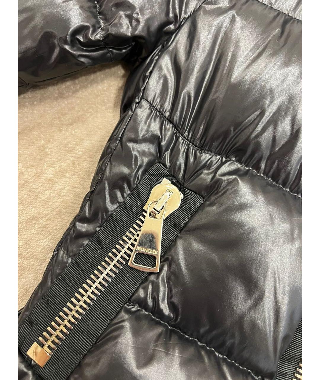 MONCLER Черный пуховик, фото 3