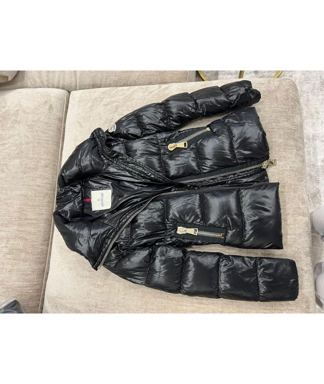 MONCLER Черный пуховик, фото 2