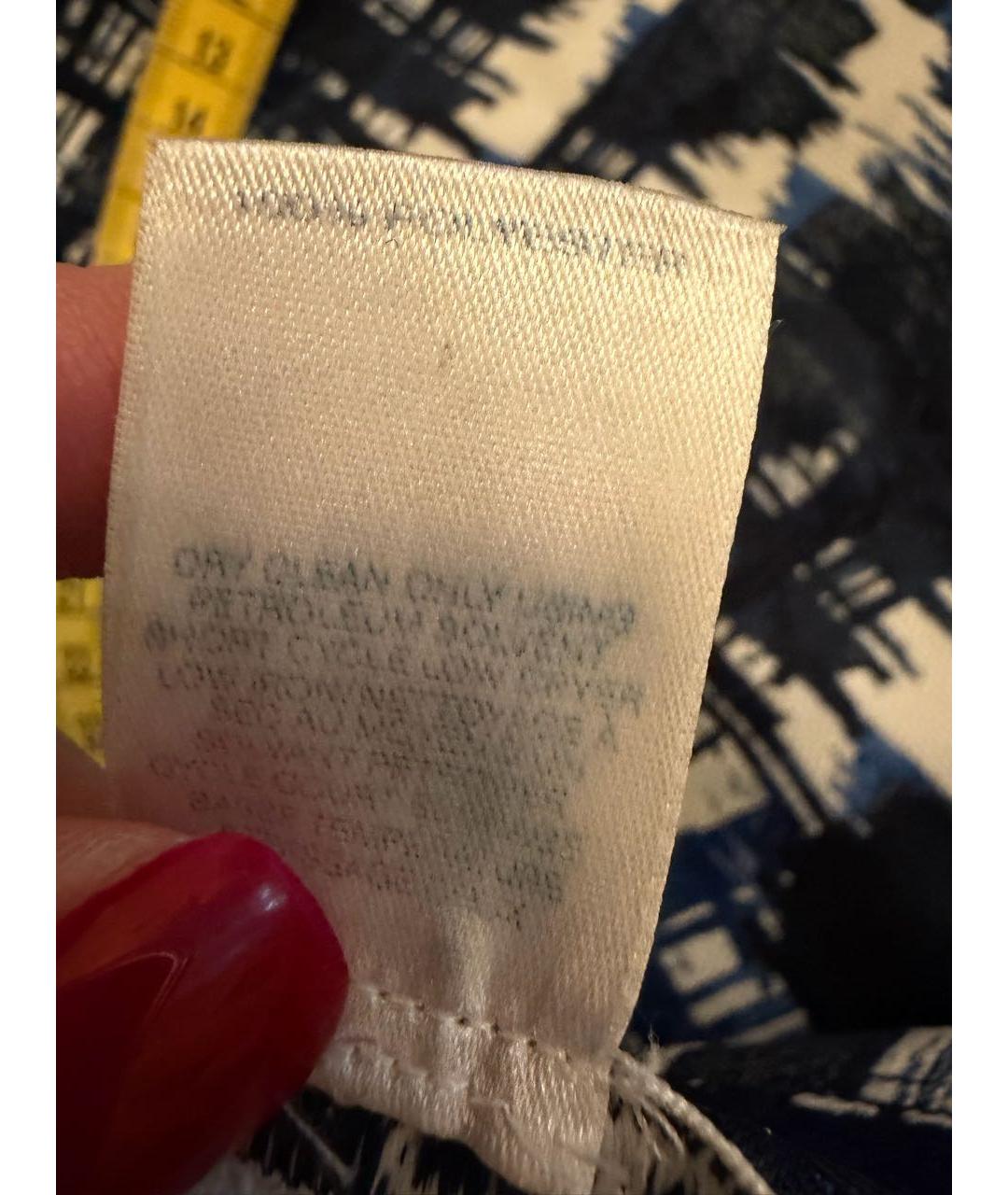 OSCAR DE LA RENTA Синее полиэстеровое повседневное платье, фото 4