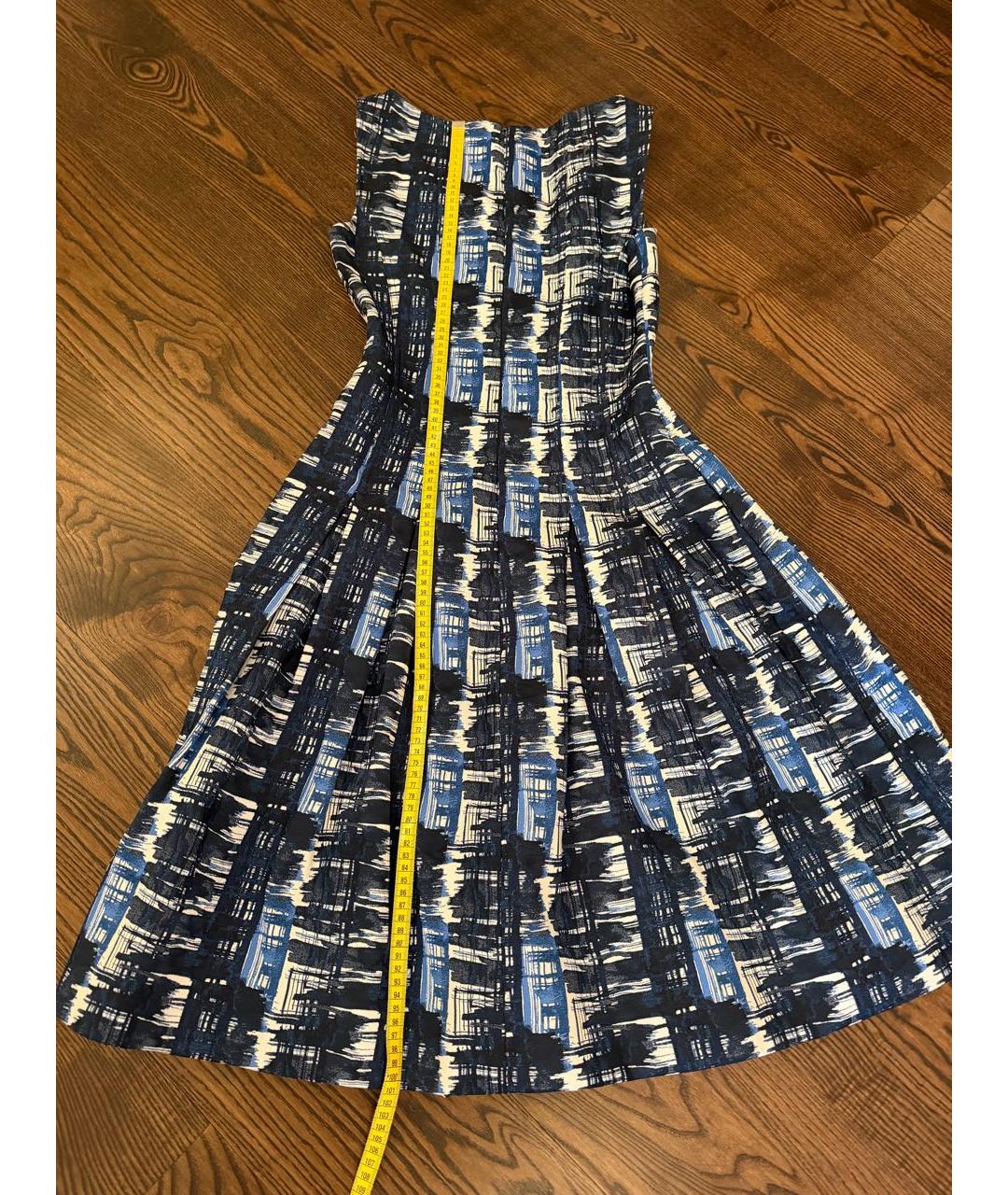 OSCAR DE LA RENTA Синее полиэстеровое повседневное платье, фото 5