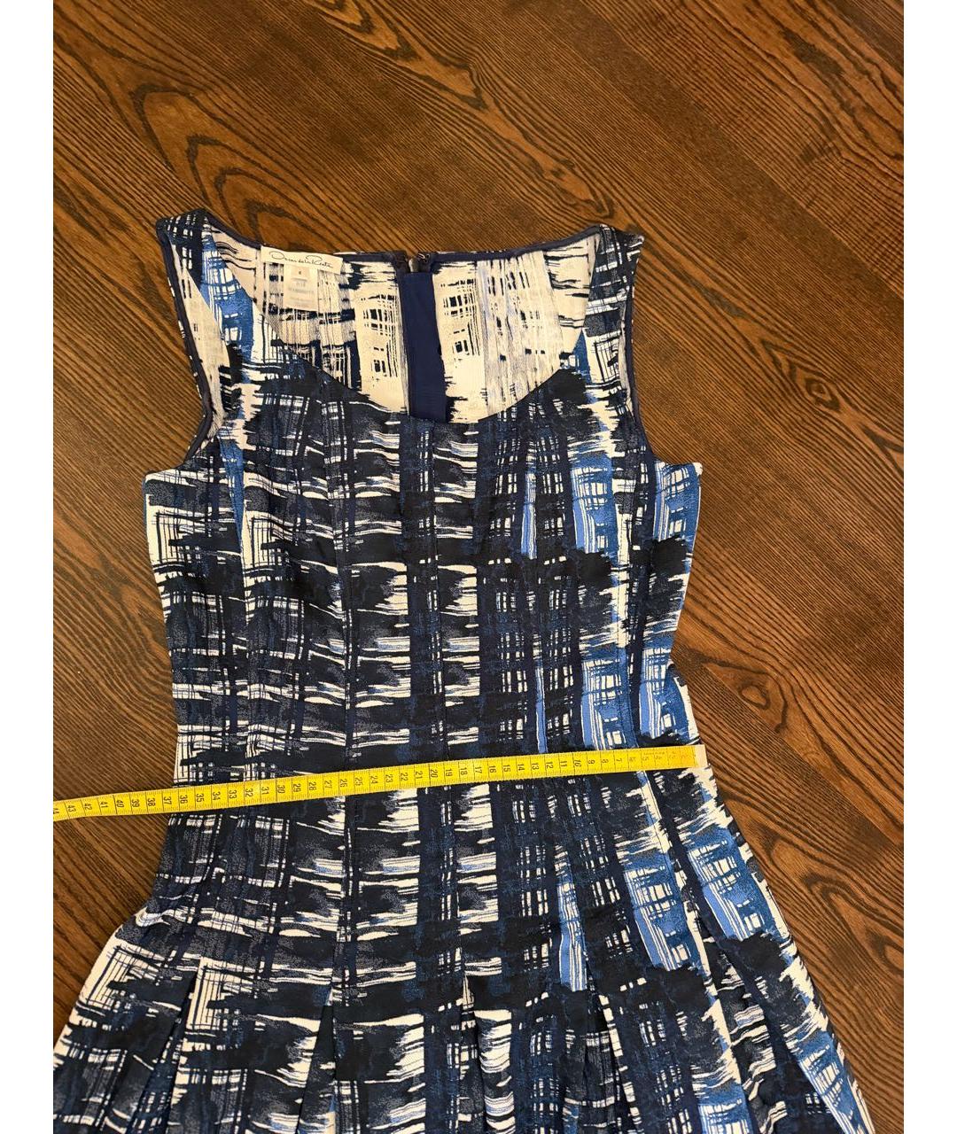 OSCAR DE LA RENTA Синее полиэстеровое повседневное платье, фото 6