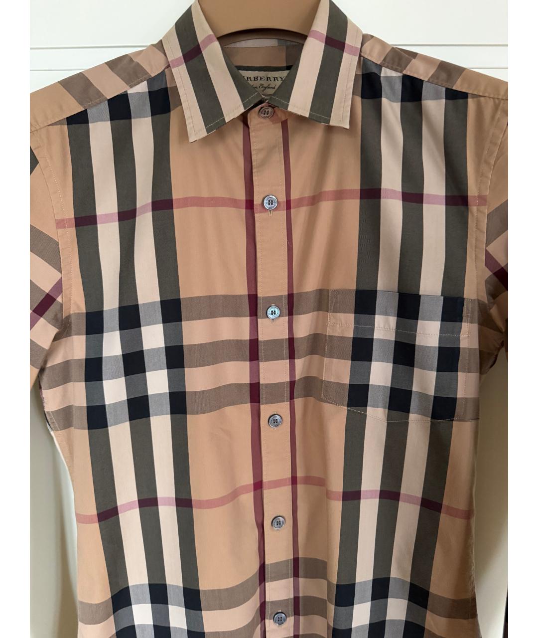 BURBERRY Мульти хлопковая детская рубашка, фото 4