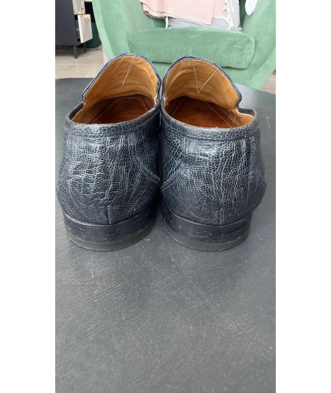 ZILLI Черные туфли из экзотической кожи, фото 4