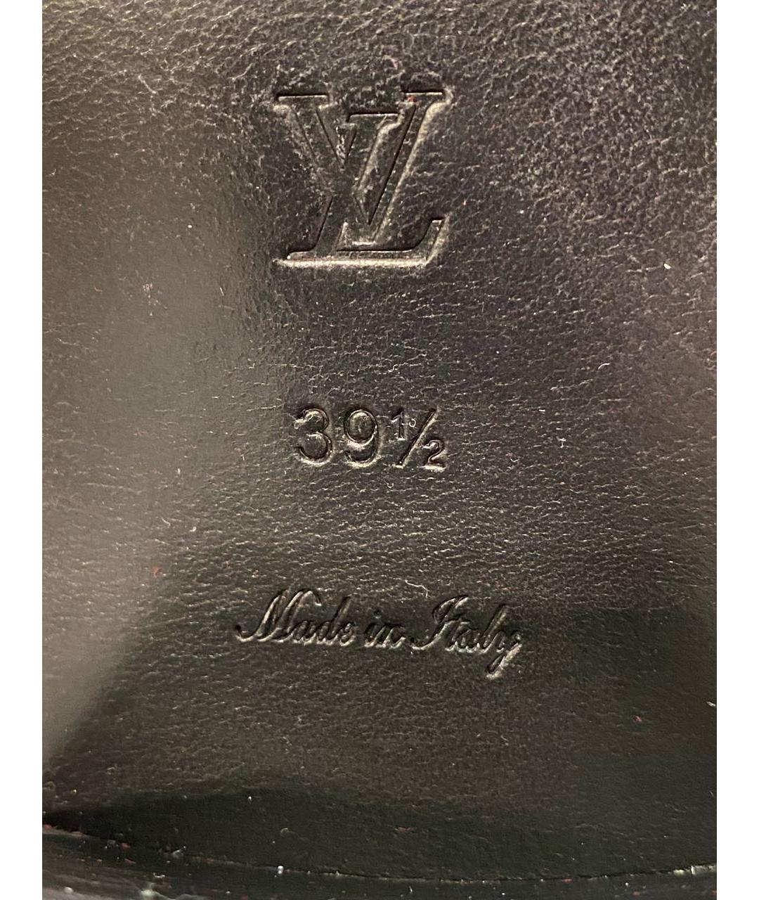 LOUIS VUITTON Черные сапоги из лакированной кожи, фото 4