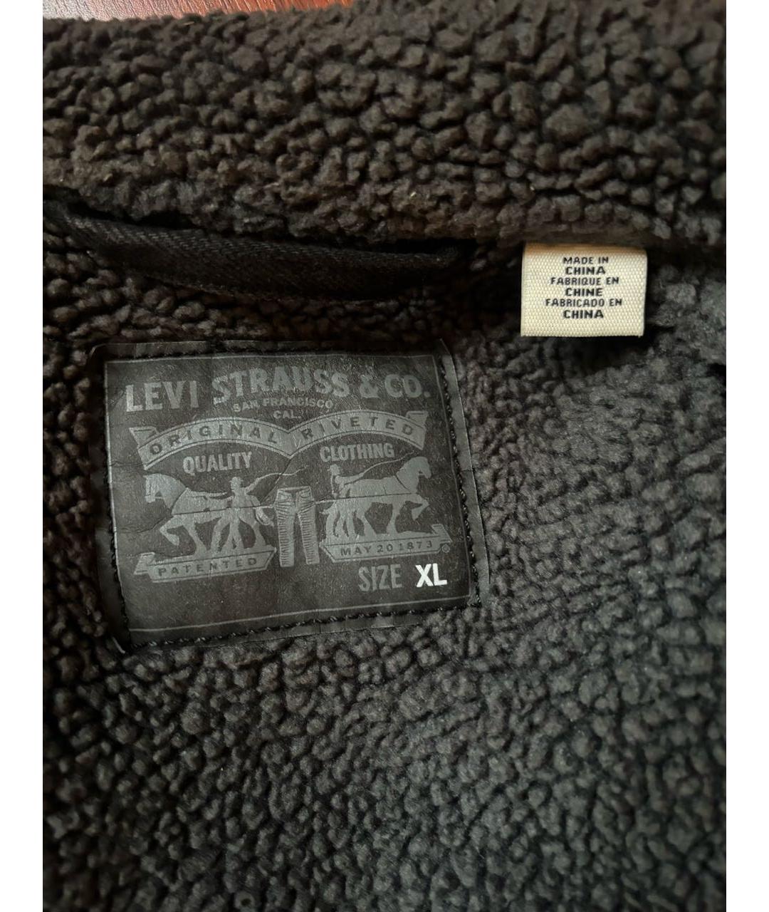 LEVI'S Черная хлопковая куртка, фото 3