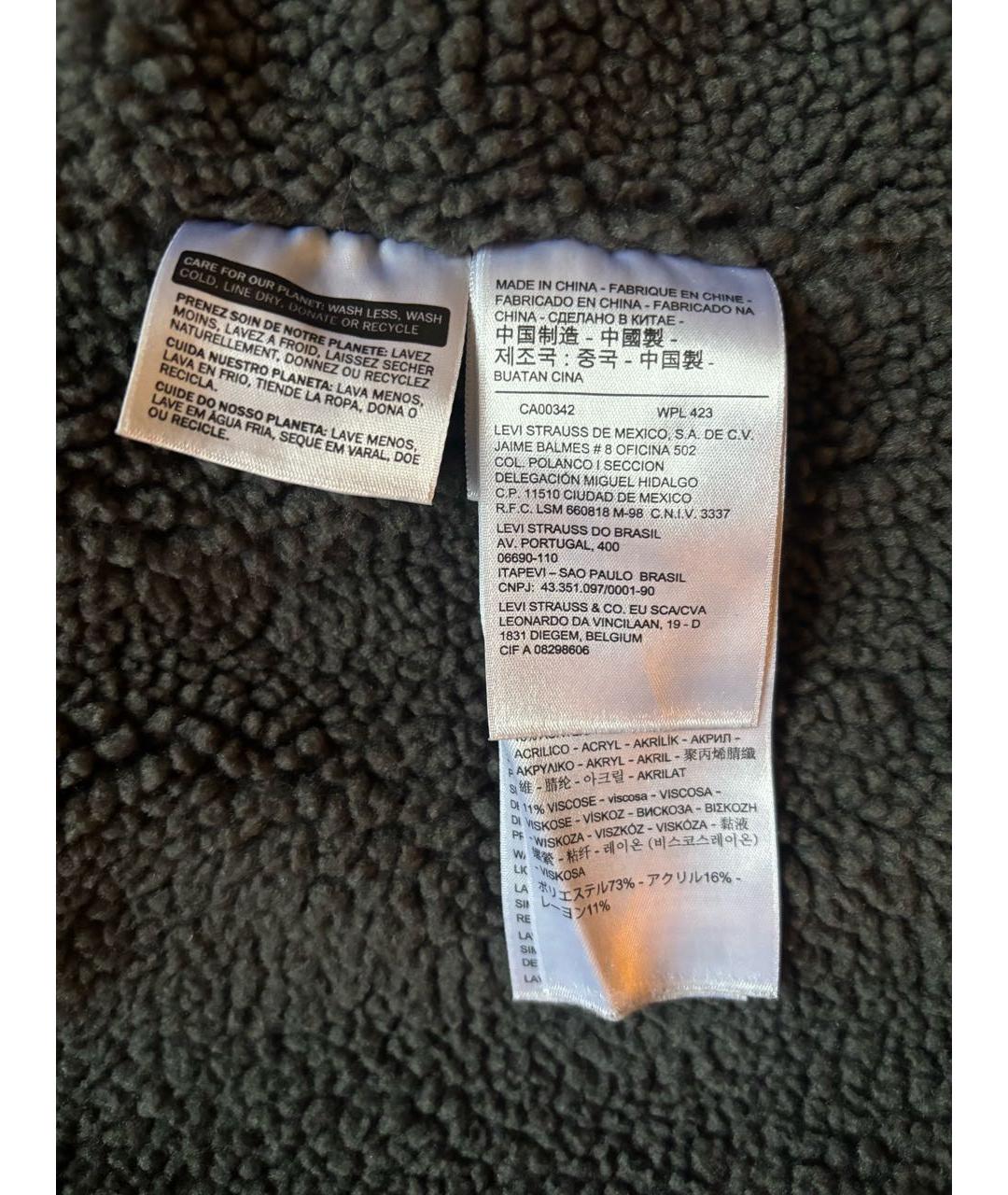 LEVI'S Черная хлопковая куртка, фото 7