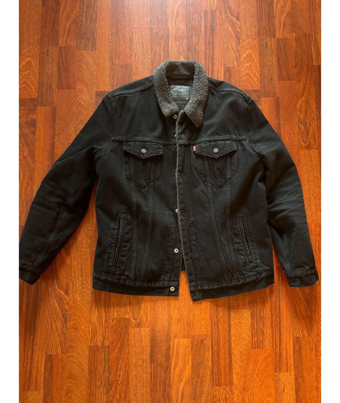 LEVI'S Черная хлопковая куртка, фото 4