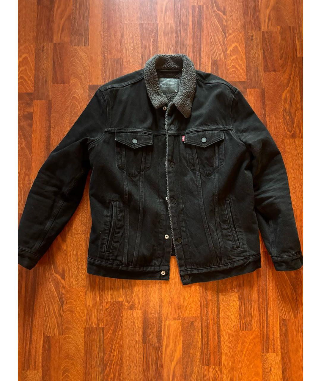 LEVI'S Черная хлопковая куртка, фото 9