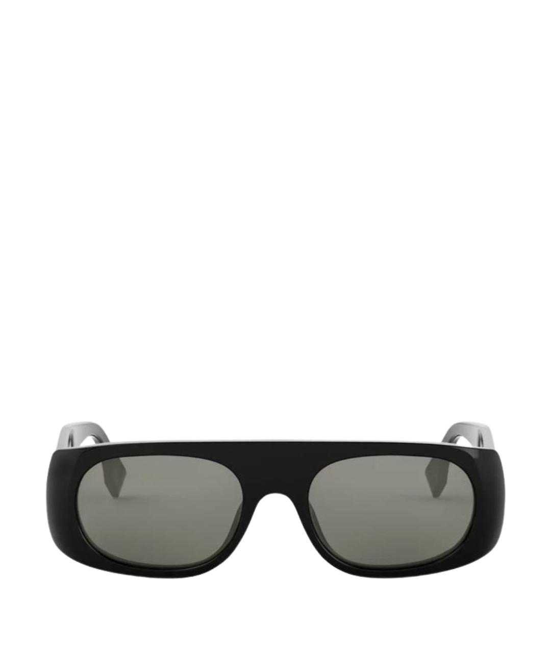 FENDI Черные пластиковые солнцезащитные очки, фото 1