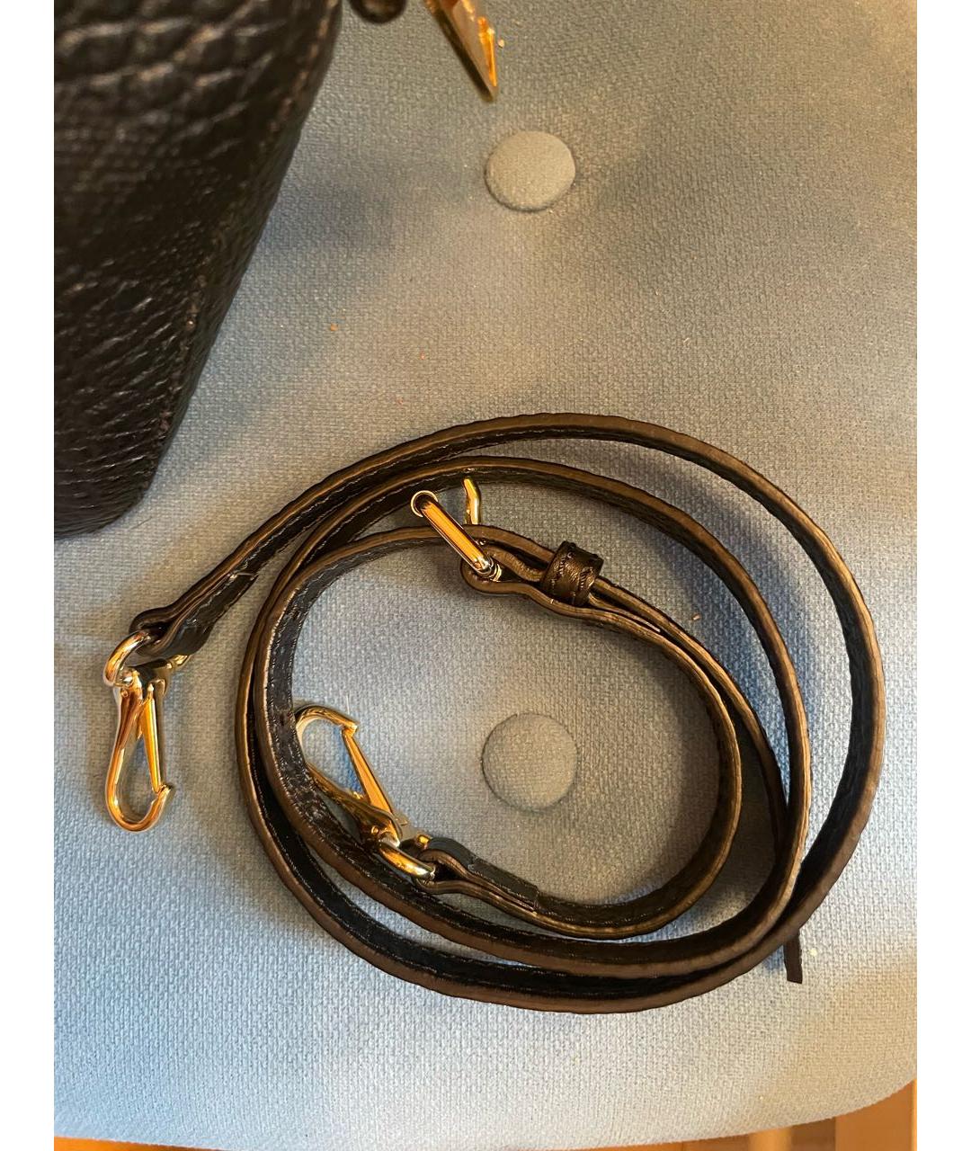 BURBERRY Черная кожаная сумка тоут, фото 5