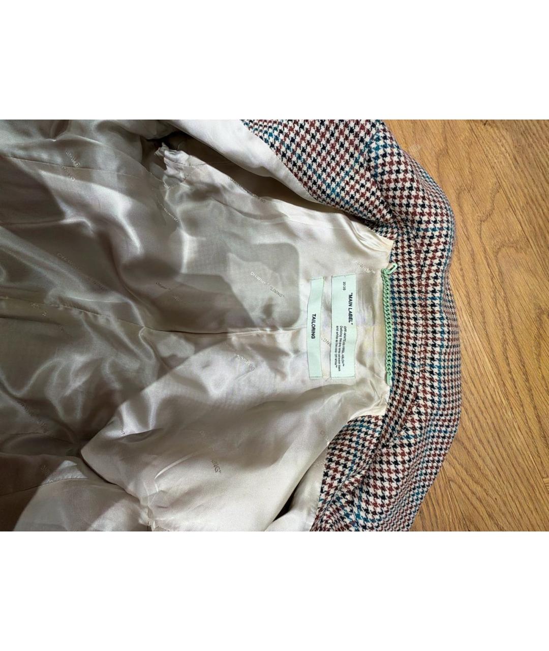 OFF-WHITE Серый шерстяной костюм с юбками, фото 3