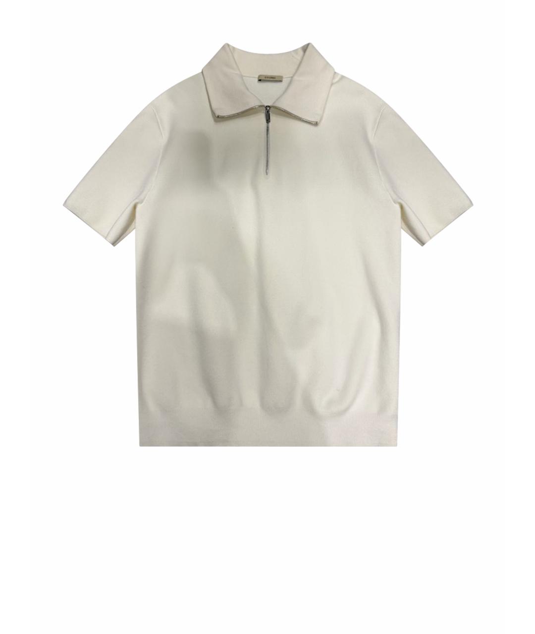 12 STOREEZ Бежевое хлопковое поло с коротким рукавом, фото 1