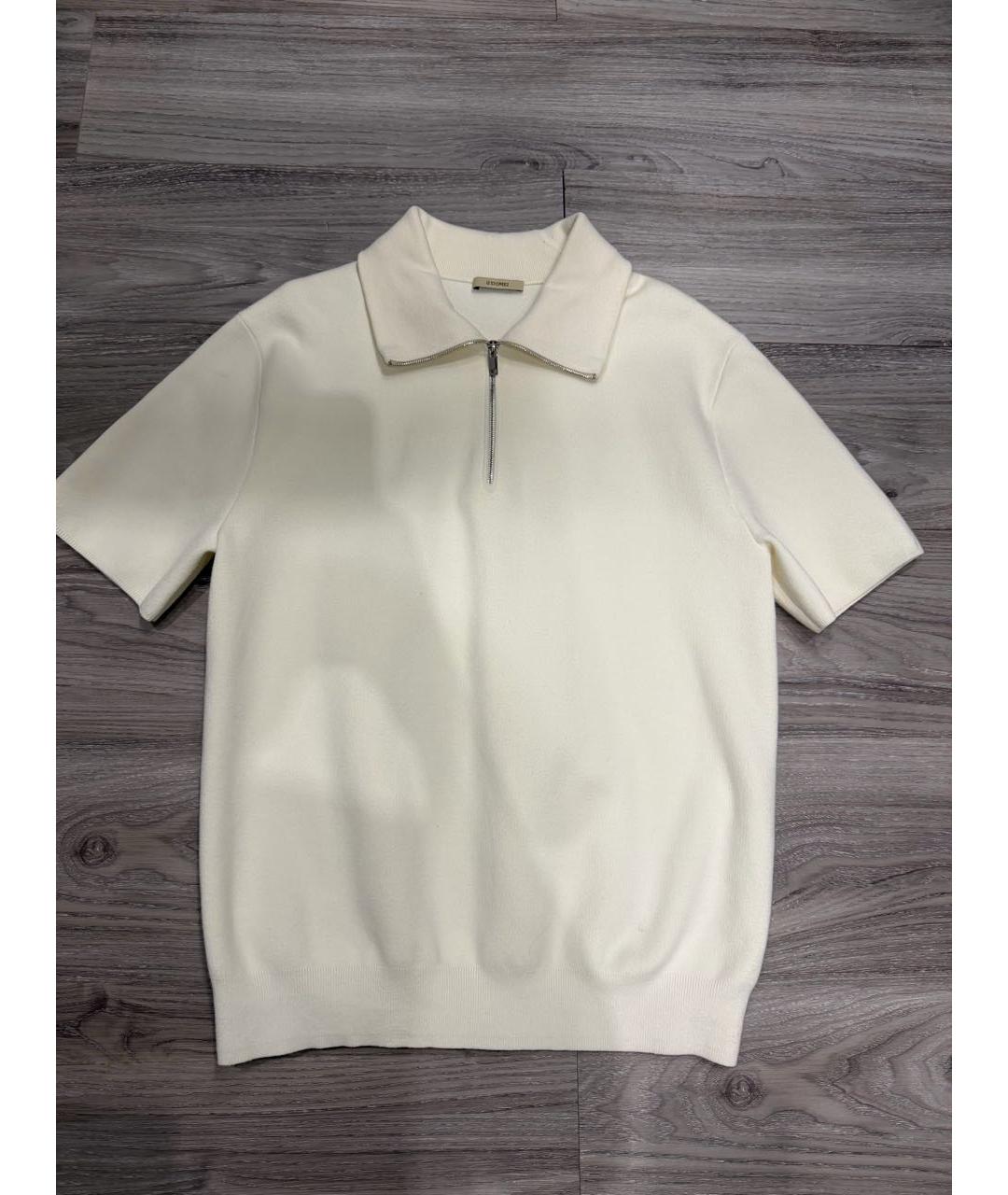 12 STOREEZ Бежевое хлопковое поло с коротким рукавом, фото 4
