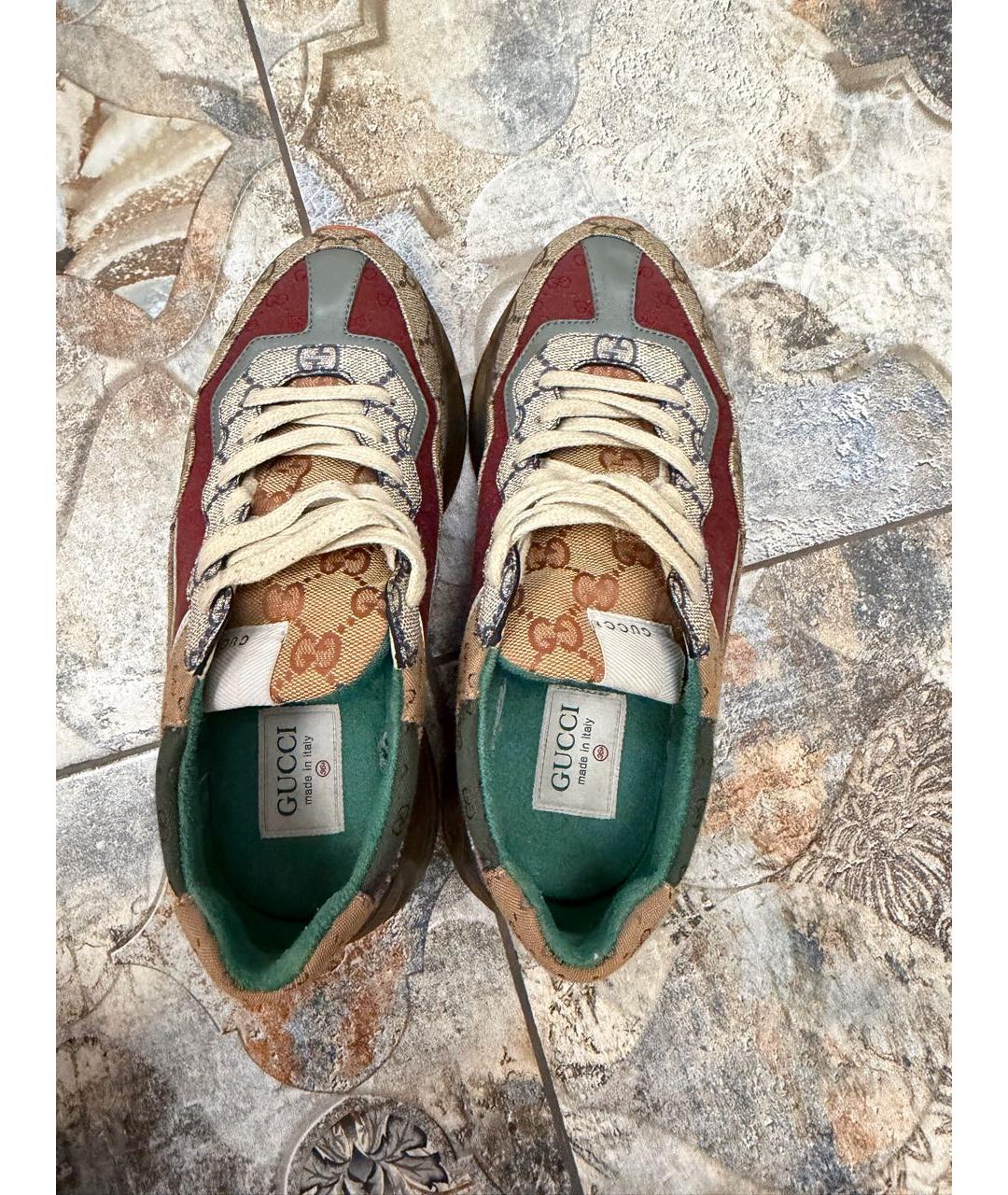 GUCCI Мульти текстильные кроссовки, фото 3