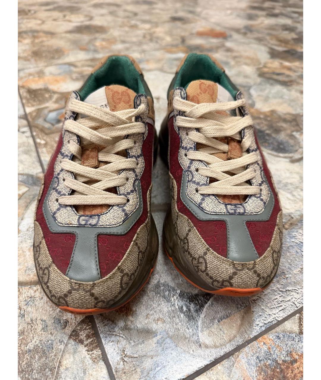 GUCCI Мульти текстильные кроссовки, фото 2