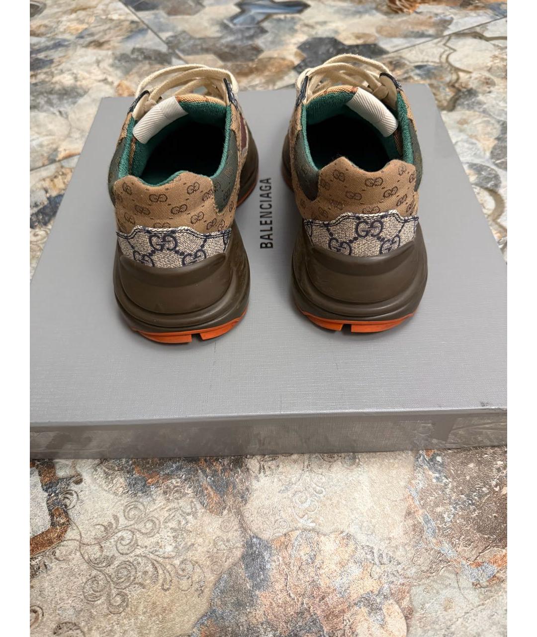 GUCCI Мульти текстильные кроссовки, фото 4