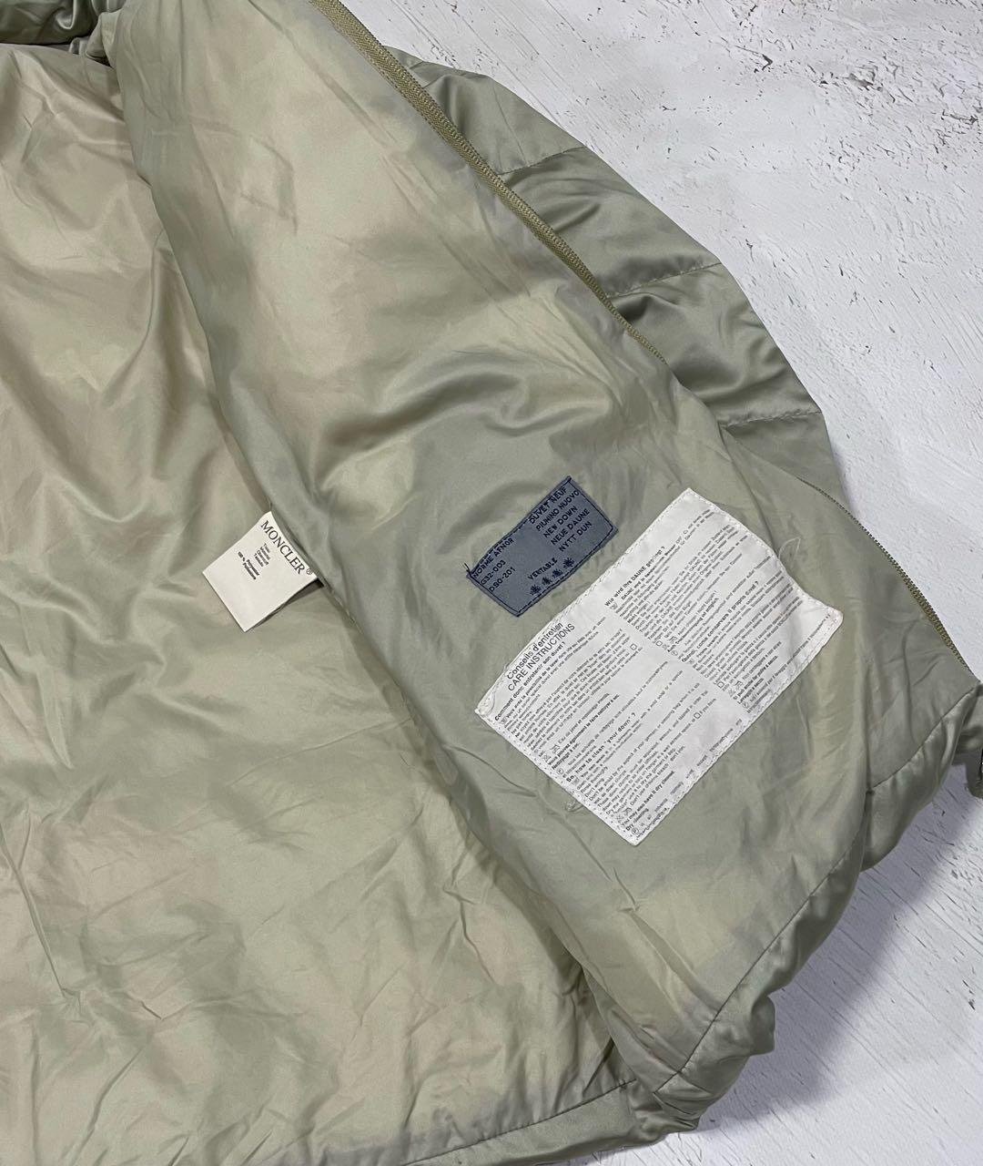 MONCLER Бежевый полиэстеровый пуховик, фото 6