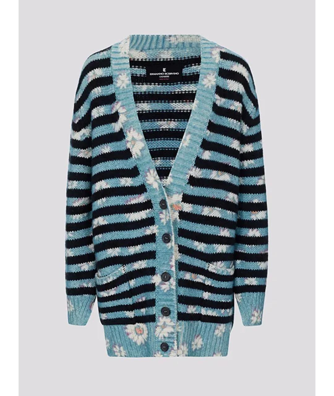 ERMANNO SCERVINO Голубой кашемировый кардиган, фото 3