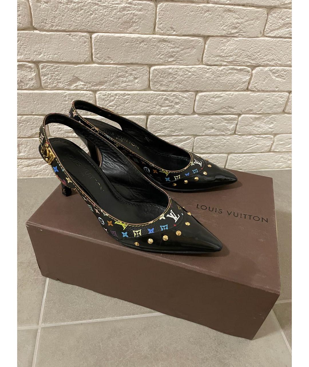 LOUIS VUITTON Черные кожаные туфли, фото 6