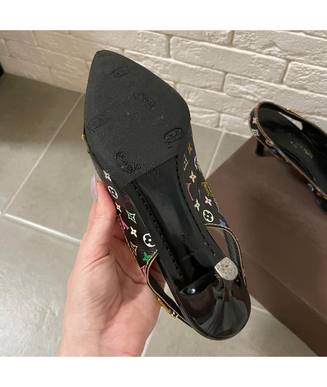 LOUIS VUITTON Черные кожаные туфли, фото 2