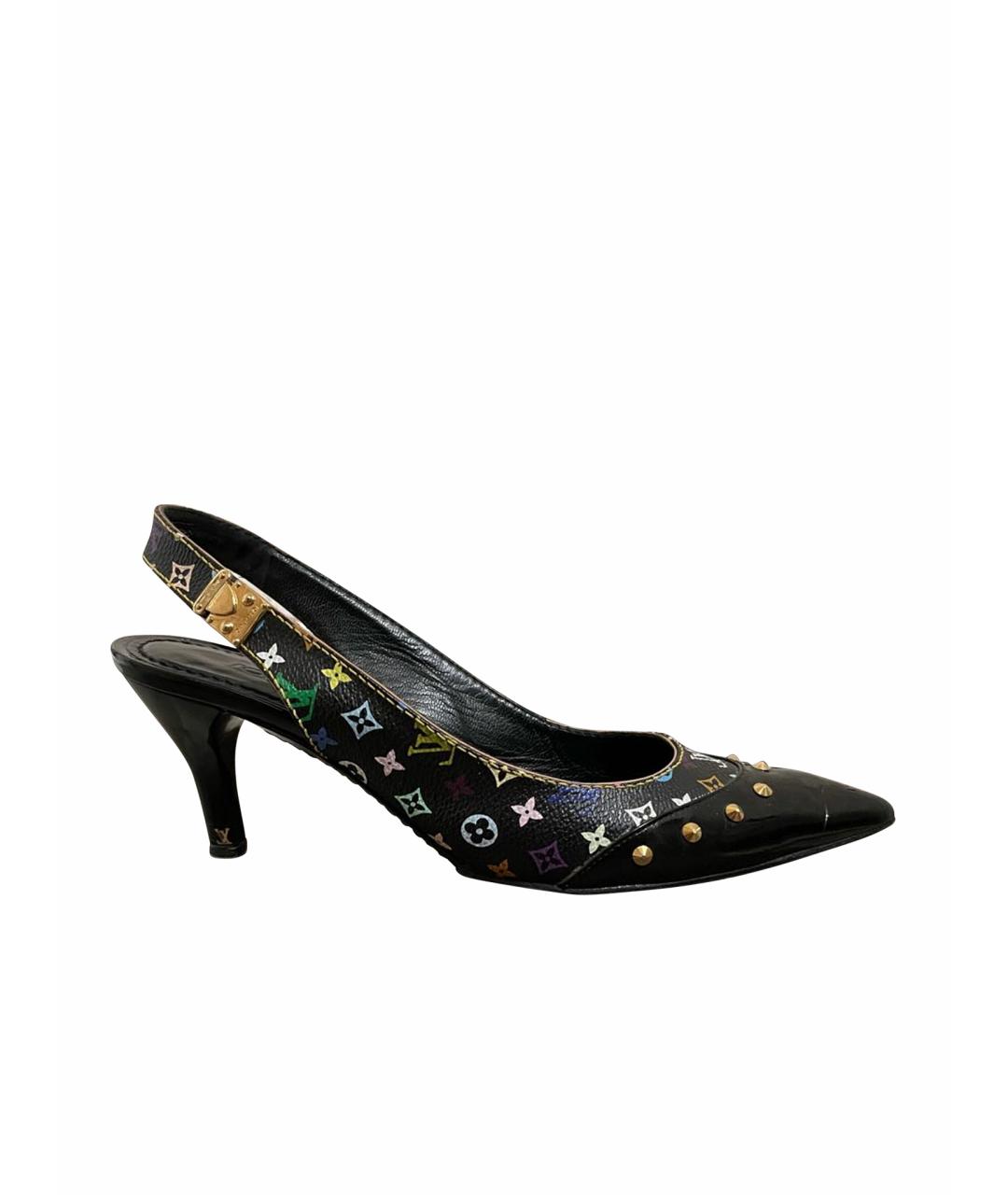 LOUIS VUITTON Черные кожаные туфли, фото 1