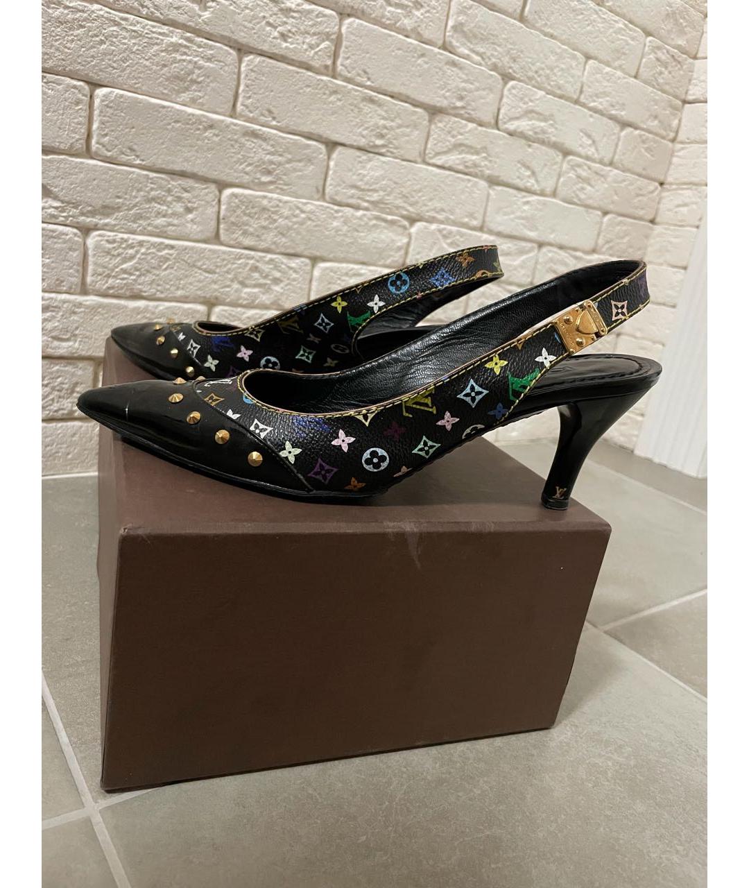 LOUIS VUITTON Черные кожаные туфли, фото 9