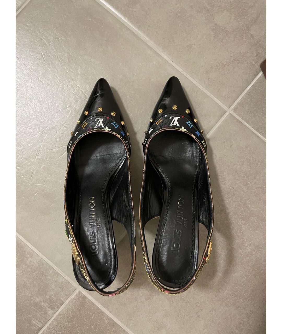 LOUIS VUITTON Черные кожаные туфли, фото 7