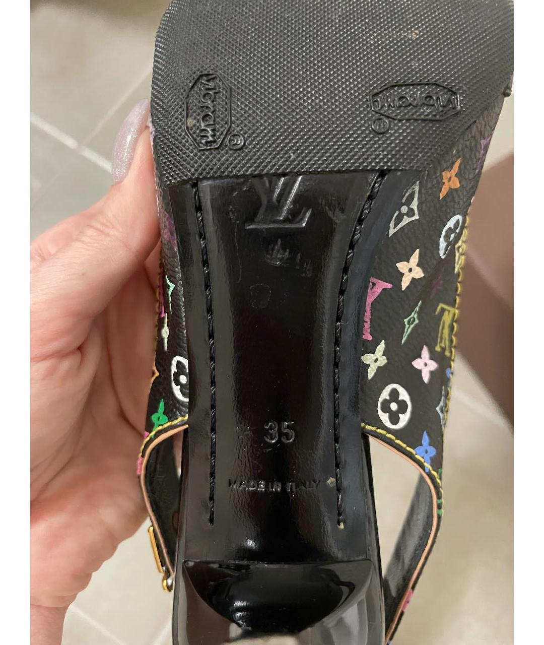 LOUIS VUITTON Черные кожаные туфли, фото 4