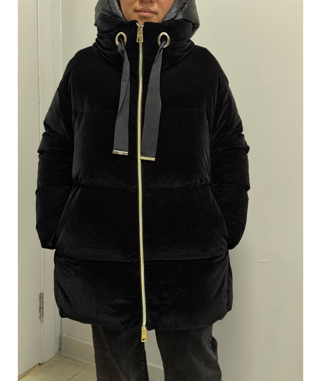 HERNO Черная бархатная куртка, фото 2