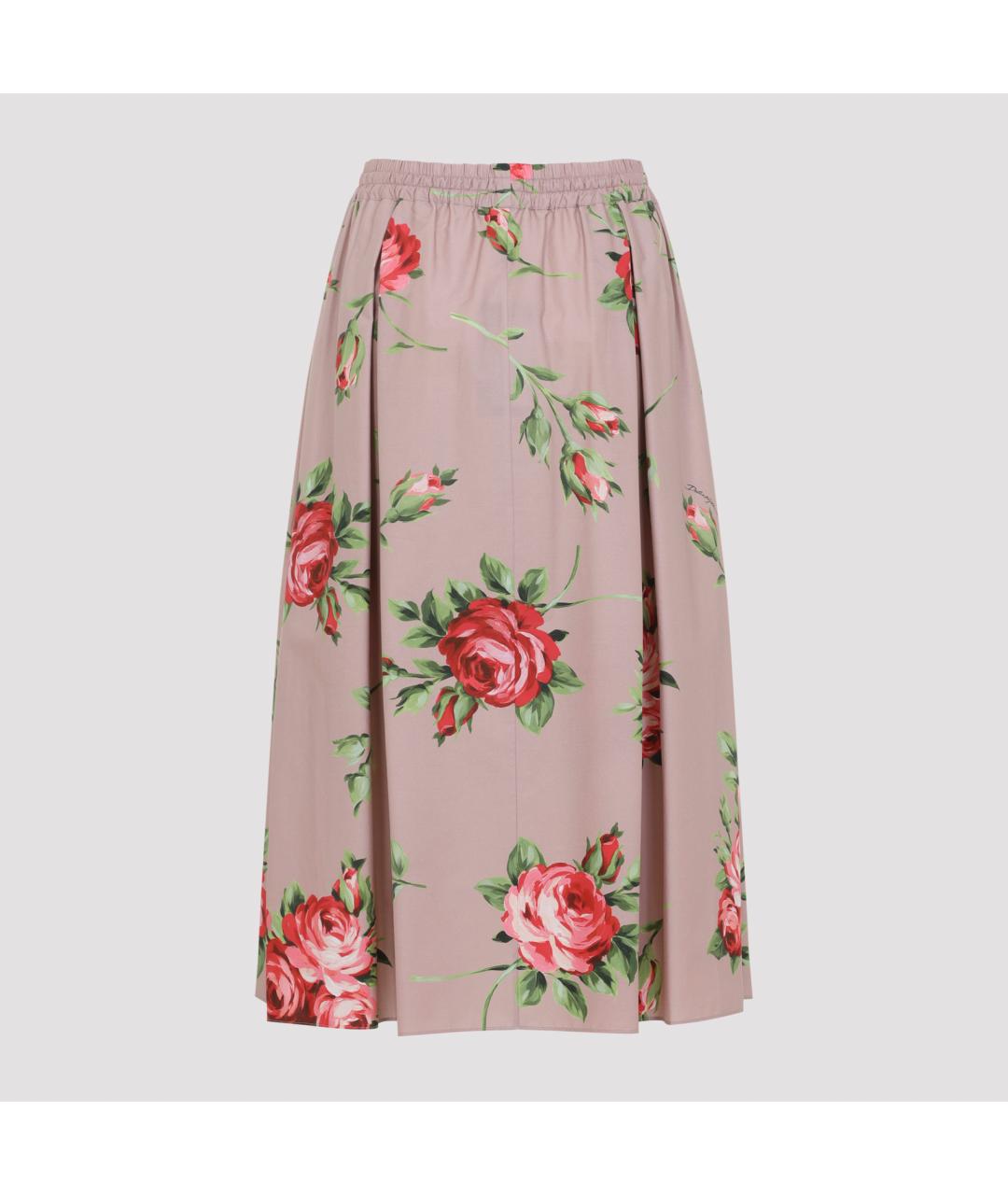 DOLCE&GABBANA Мульти хлопковая юбка миди, фото 3