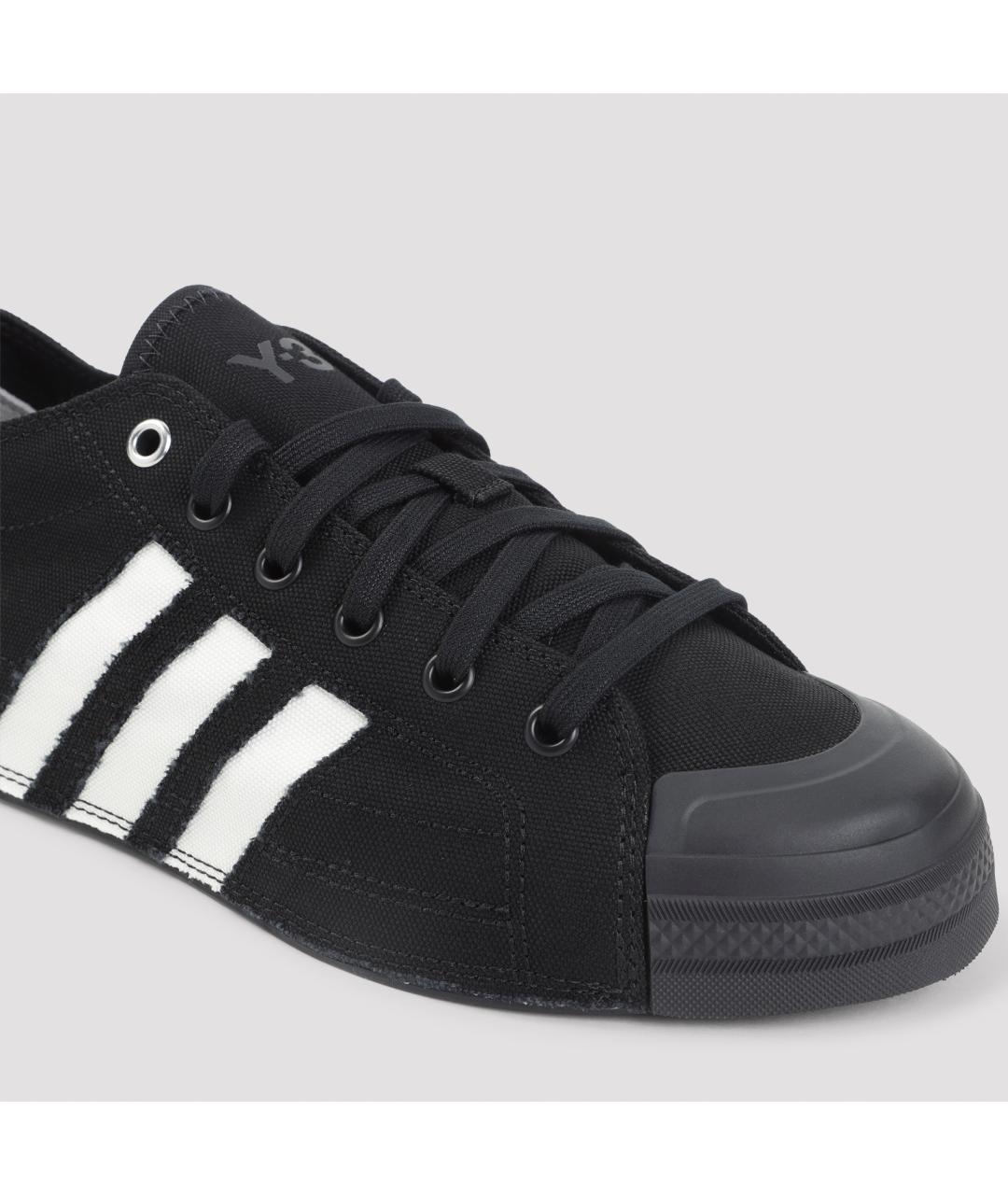 Y-3 Черные текстильные низкие кроссовки / кеды, фото 5