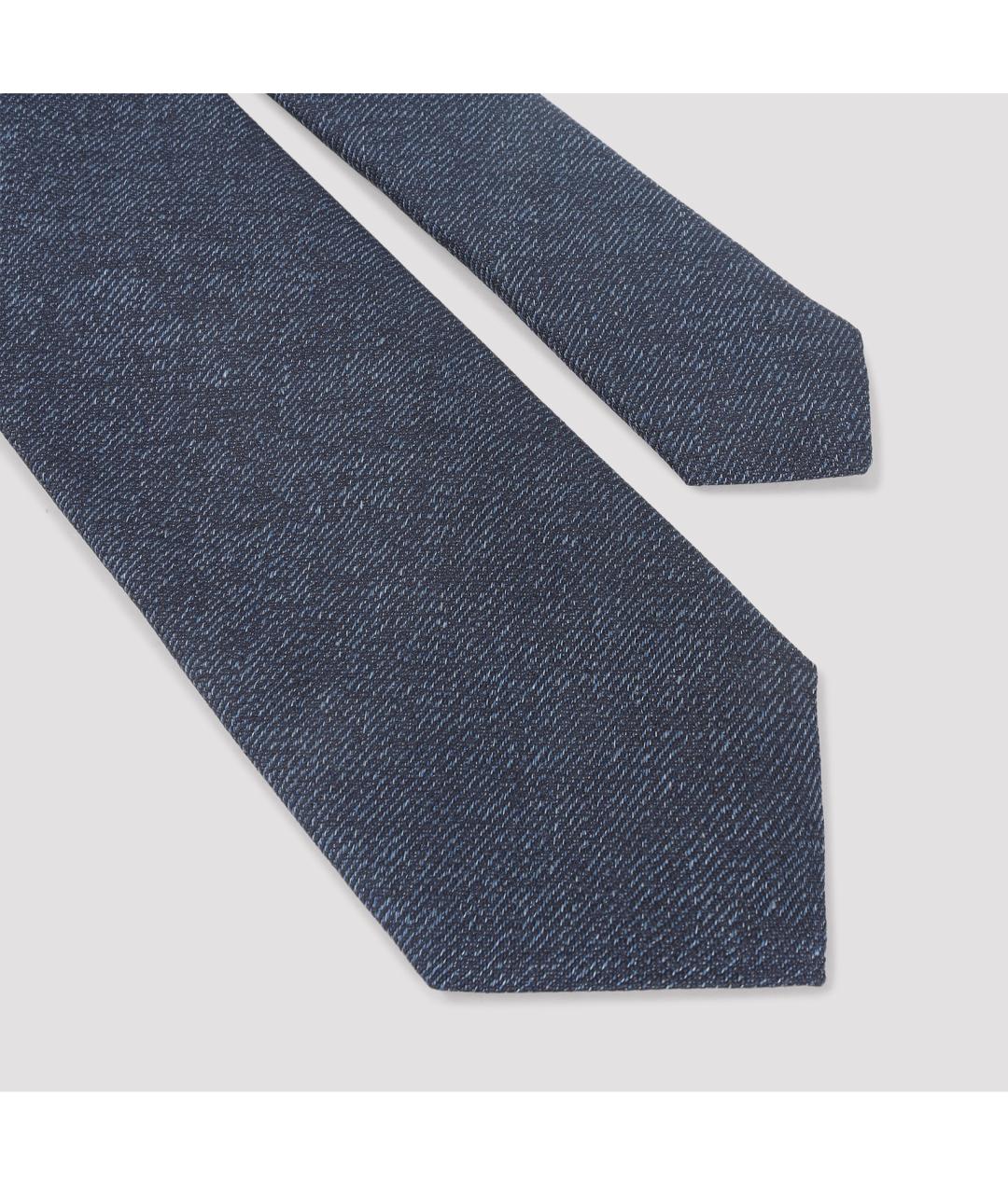 CANALI Синий шелковый галстук, фото 3