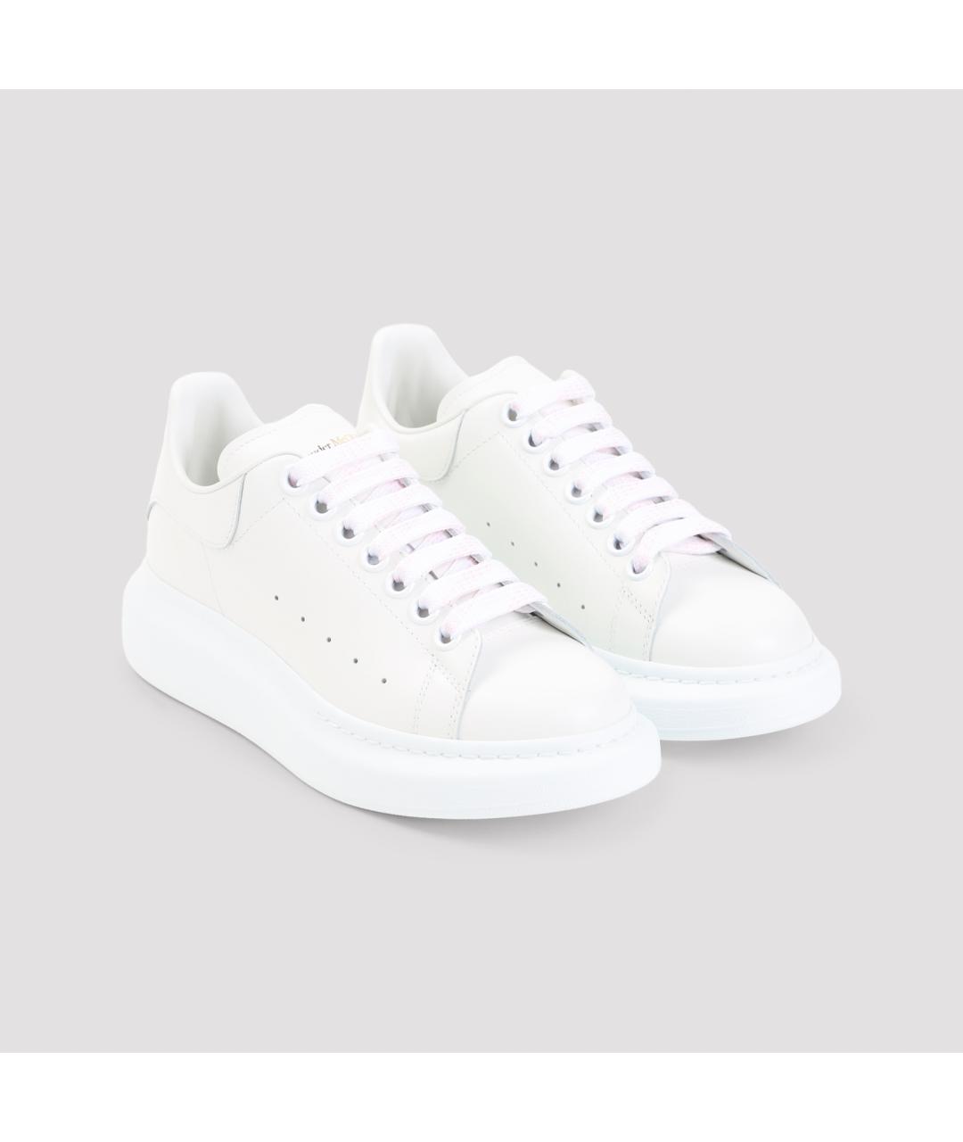 ALEXANDER MCQUEEN Белые кожаные кроссовки, фото 4