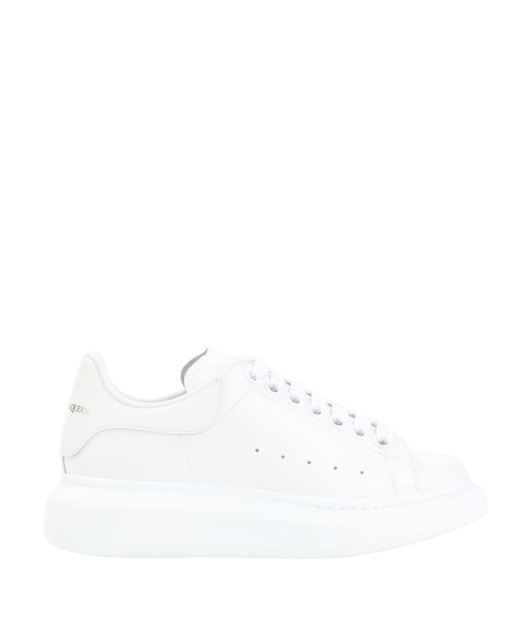 ALEXANDER MCQUEEN Белые кожаные кроссовки, фото 1