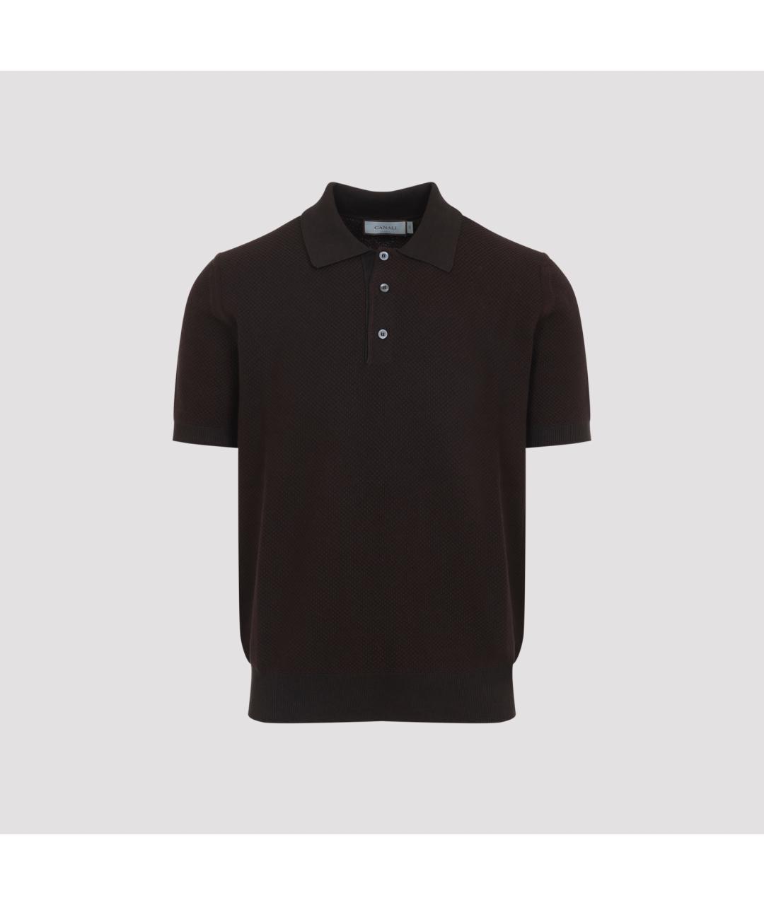 CANALI Коричневый хлопковый джемпер / свитер, фото 2