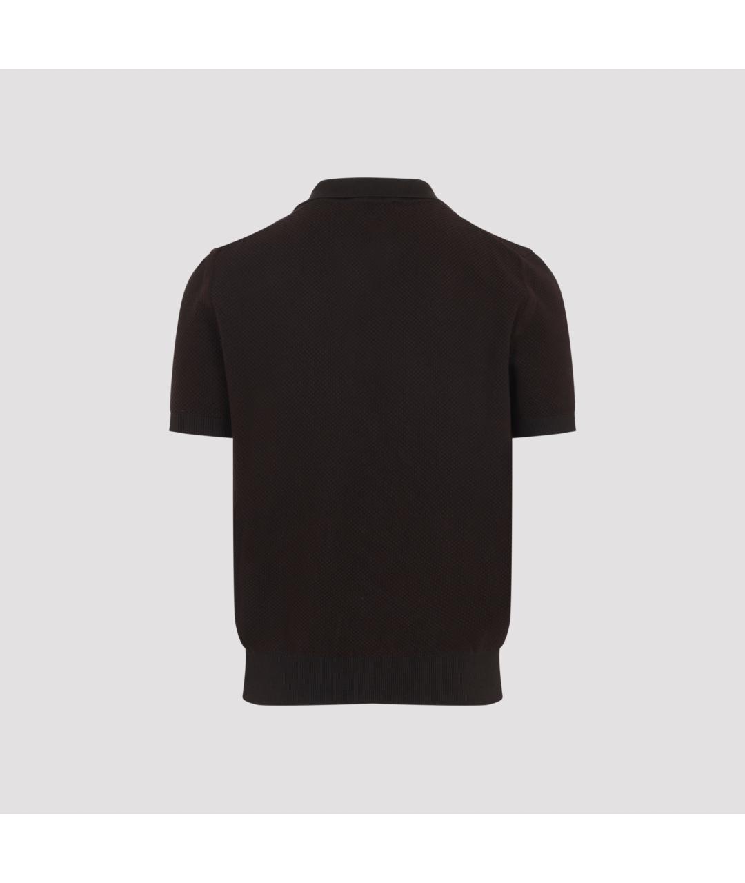 CANALI Коричневый хлопковый джемпер / свитер, фото 3