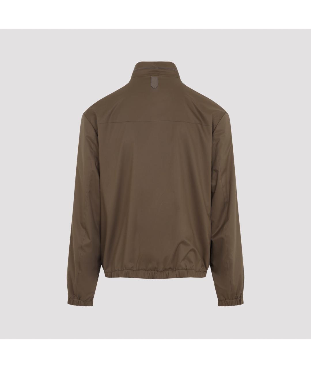 CANALI Коричневая полиэстеровая куртка, фото 3