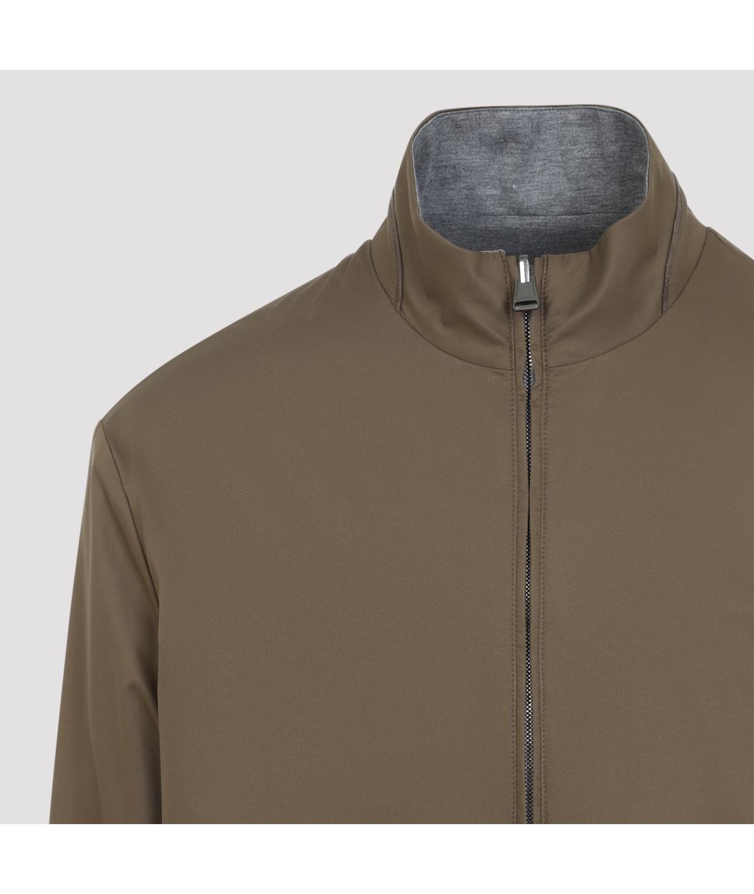 CANALI Коричневая полиэстеровая куртка, фото 5