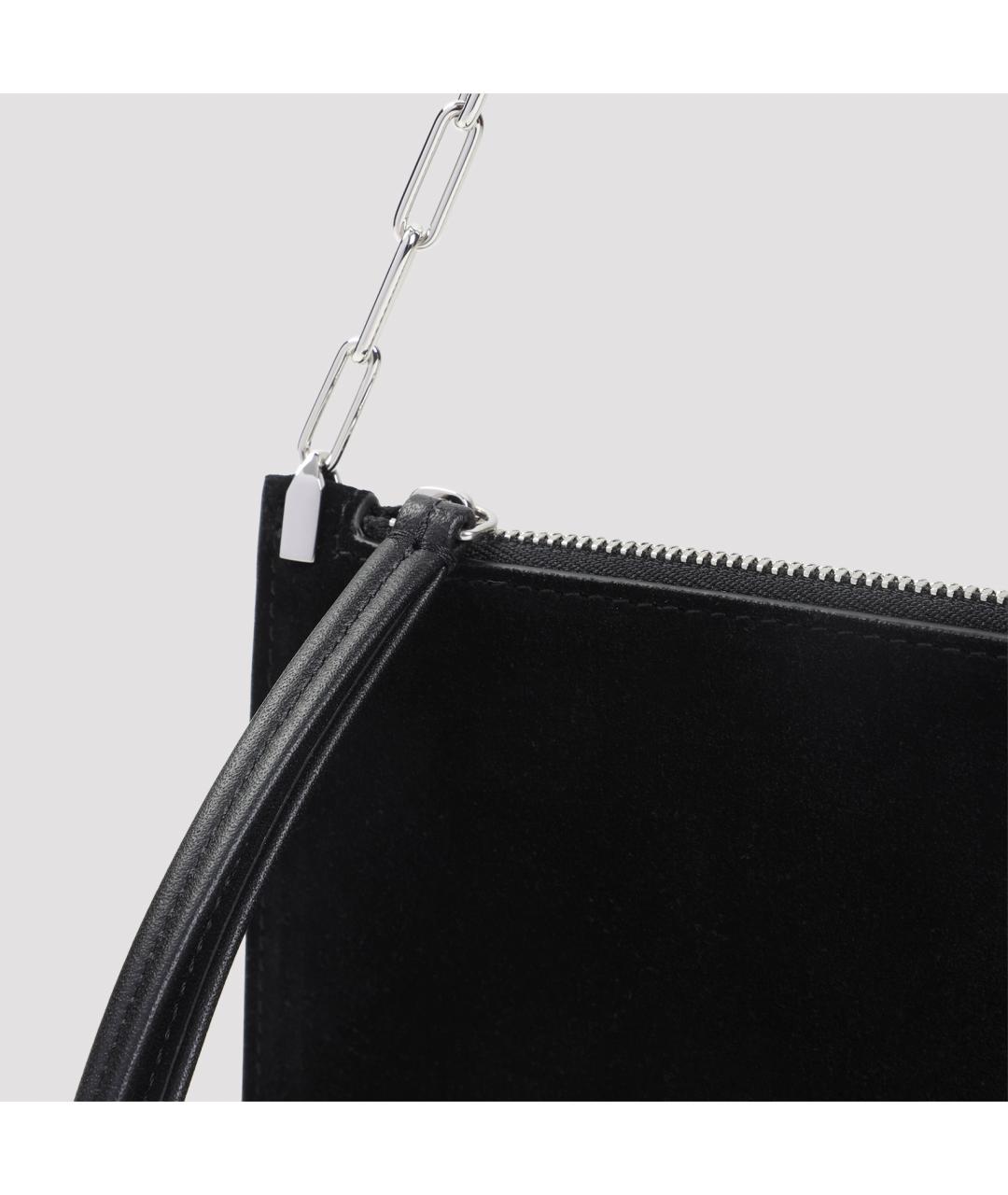 PHOEBE PHILO Черная кожаная сумка через плечо, фото 4