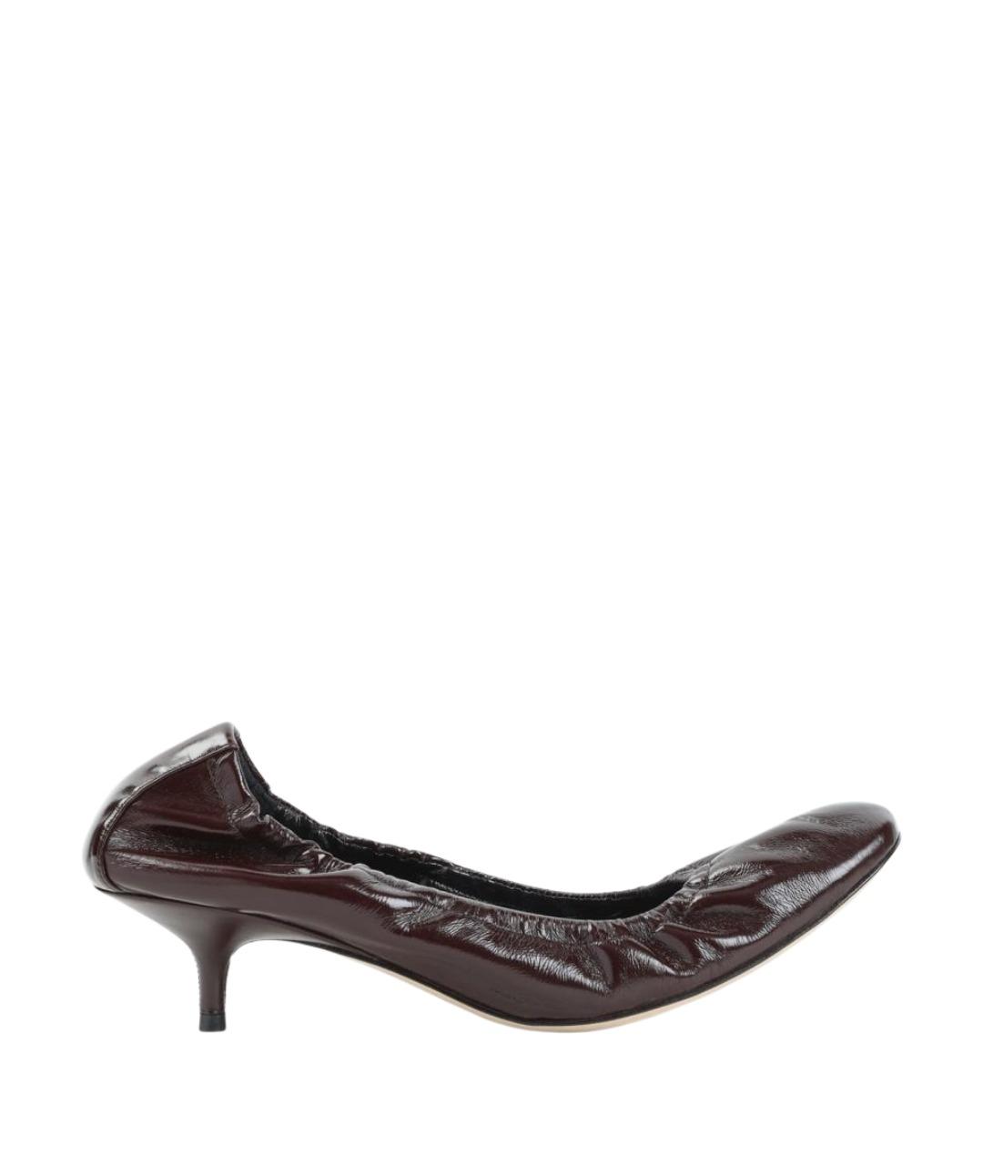 PHOEBE PHILO Бордовые кожаные туфли, фото 2