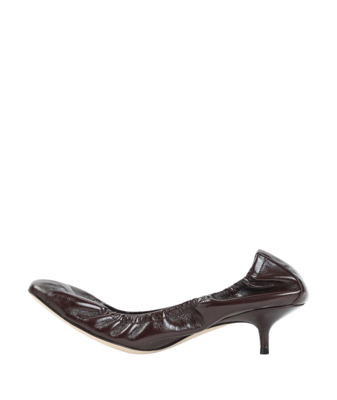 PHOEBE PHILO Бордовые кожаные туфли, фото 3