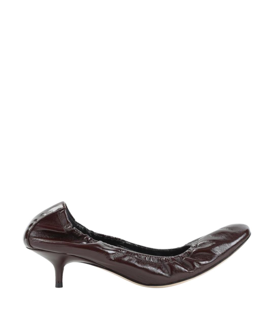 PHOEBE PHILO Бордовые кожаные туфли, фото 1