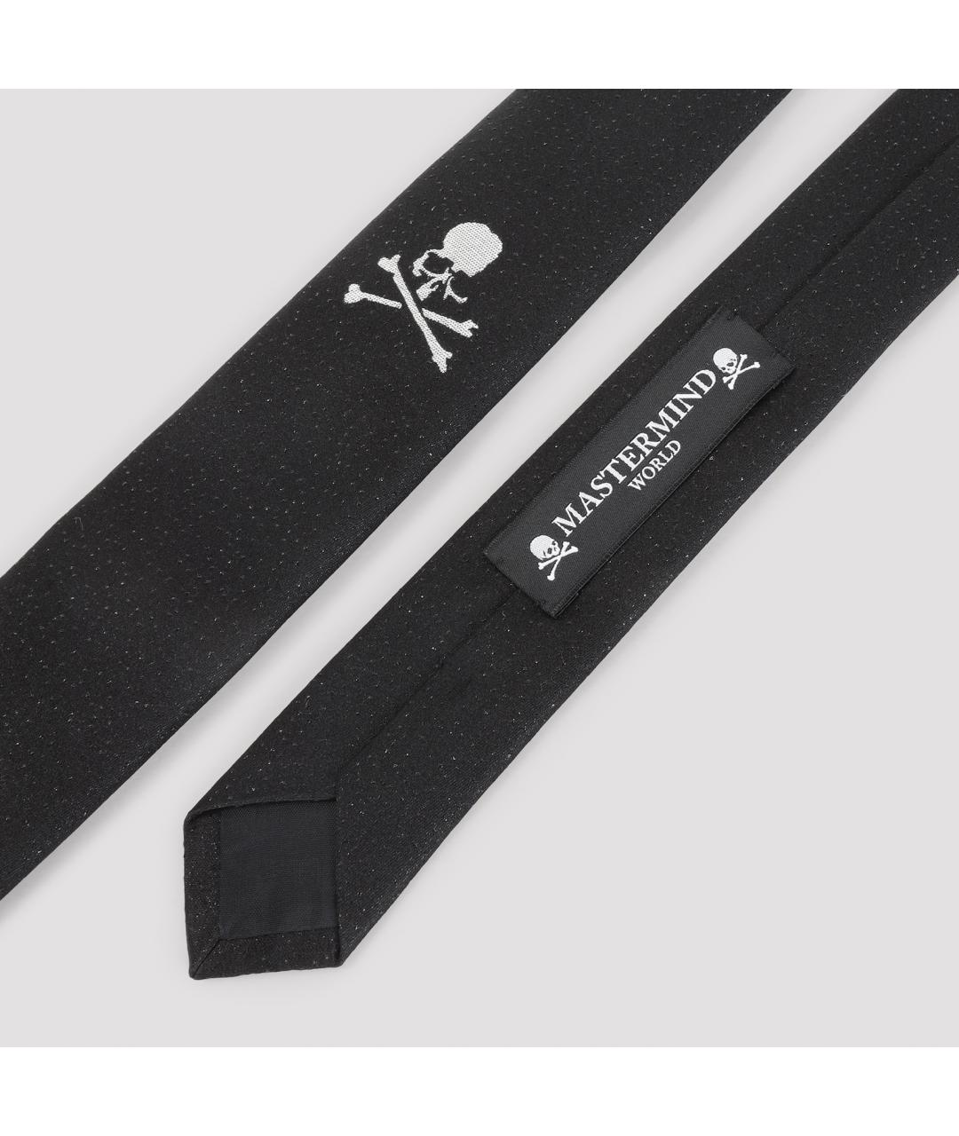 MASTERMIND WORLD Черный шелковый галстук, фото 3