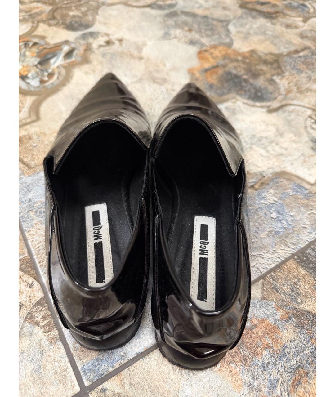 ALEXANDER MCQUEEN Черные балетки из лакированной кожи, фото 3