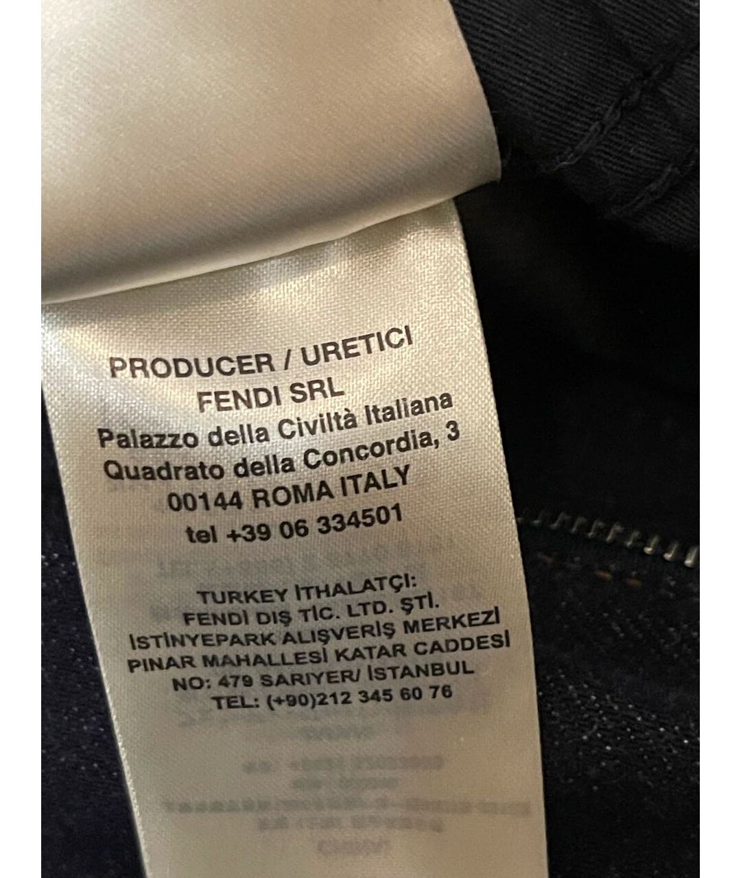 FENDI Темно-синие хлопковые прямые джинсы, фото 5