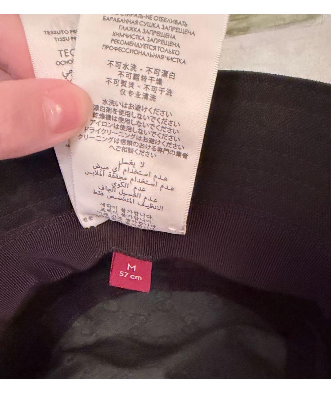 GUCCI Черная хлопковая панама, фото 3